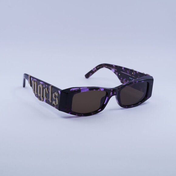 Palm Angels PERI007 ANGEL 3464 Sunglasses Havana Rectangle Frame, Brown Lenses - Picture 1 of 11